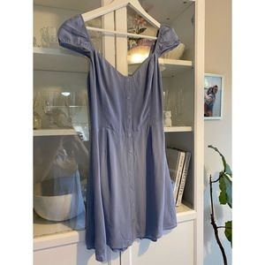 Reformation dusty blue dress